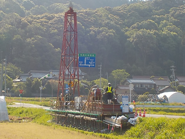 井戸の掘削状況